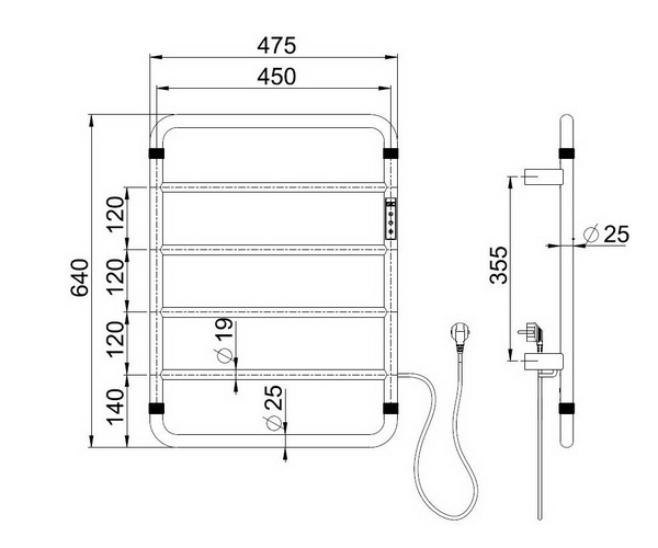 полотенцесушитель ALLEN BRAU PRIORITY 475х640